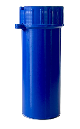 Пенал для ключей пластиковый d-40мм, h-110мм (Синий)
